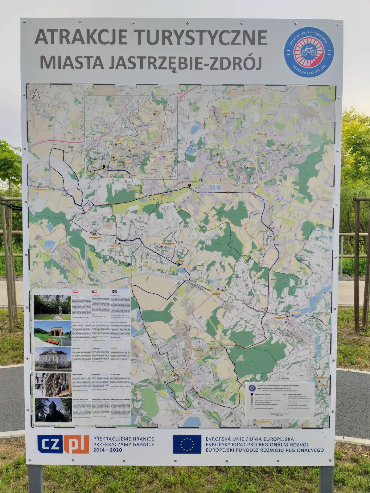 Zdjęcie tablicy informacyjnej na stacji Zielony Most